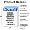 Signmission Please Deposit Feminine Hygiene, 7 in W x Rectangle, Aluminum OS-2PACK-NS-A-710-V-17363 - alternate 3